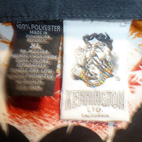 - Summer sale- KENNINGTON LTD men's palm tree-print HAWAIIAN Shirt./ XL - Picture 6 of 9